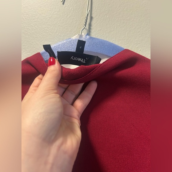 Theory Knit Combo Dress in Recycled Satin - Picture 10 of 14